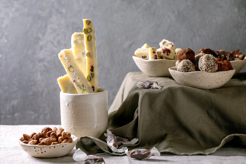 Trüffel mit Cranberries & Pistazien