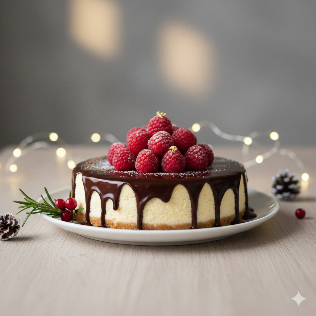 Zuckerfreier Käsekuchen mit Schokoladenglasur