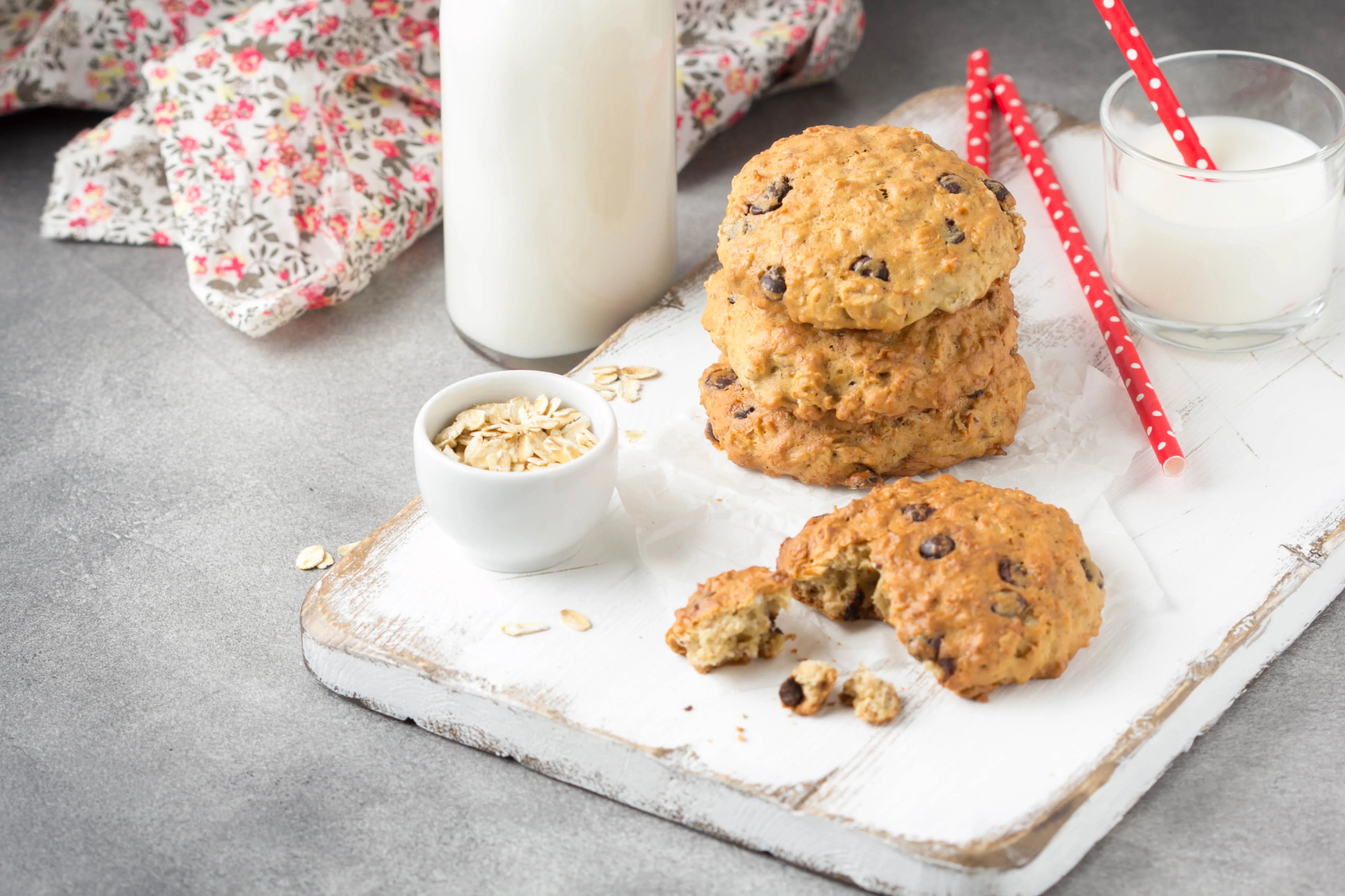 Haferkekse mit Schokodrops | ohne Zucker