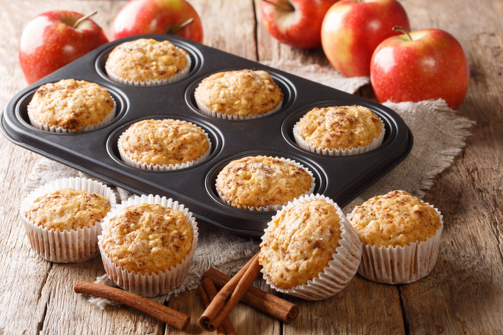 Zuckerfreie Apfel-Zimt-Quark-Muffins